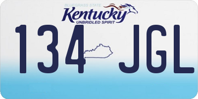 KY license plate 134JGL