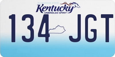 KY license plate 134JGT