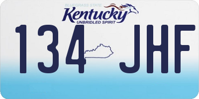 KY license plate 134JHF