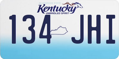 KY license plate 134JHI