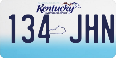KY license plate 134JHN