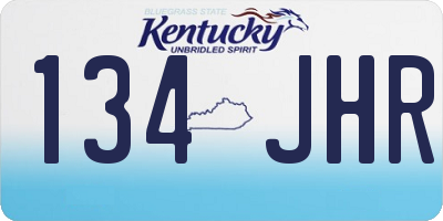 KY license plate 134JHR