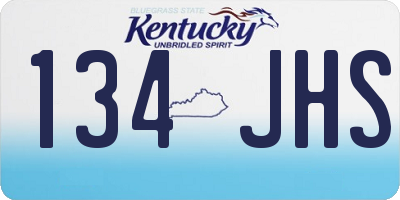 KY license plate 134JHS