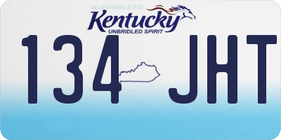 KY license plate 134JHT
