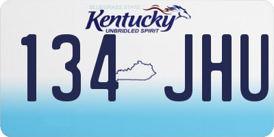 KY license plate 134JHU