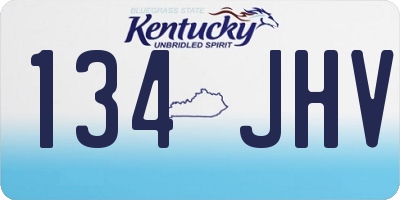 KY license plate 134JHV