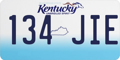 KY license plate 134JIE