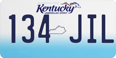 KY license plate 134JIL