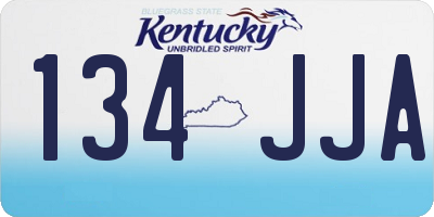 KY license plate 134JJA
