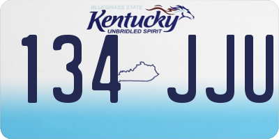KY license plate 134JJU