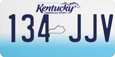 KY license plate 134JJV