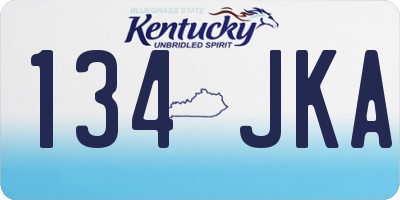 KY license plate 134JKA