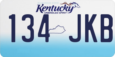 KY license plate 134JKB