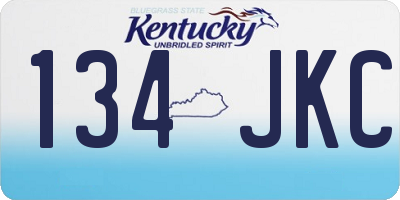 KY license plate 134JKC