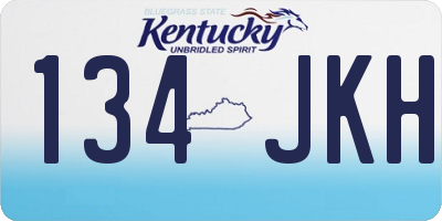 KY license plate 134JKH