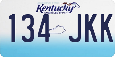 KY license plate 134JKK