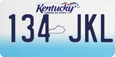 KY license plate 134JKL