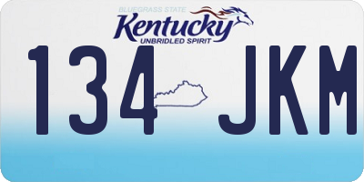 KY license plate 134JKM