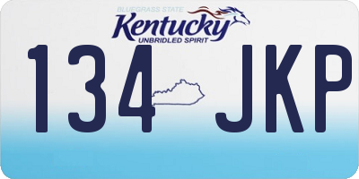 KY license plate 134JKP