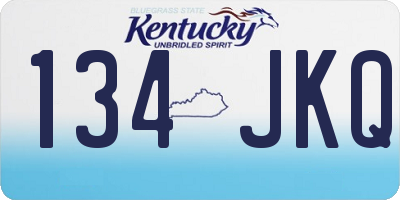 KY license plate 134JKQ