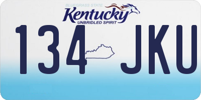 KY license plate 134JKU