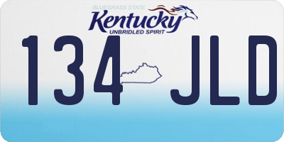 KY license plate 134JLD