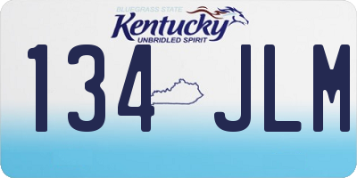 KY license plate 134JLM