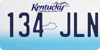 KY license plate 134JLN