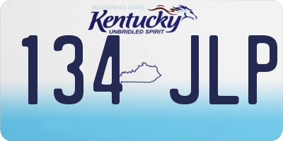 KY license plate 134JLP
