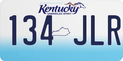 KY license plate 134JLR