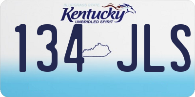 KY license plate 134JLS