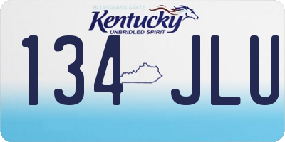 KY license plate 134JLU