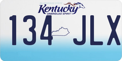 KY license plate 134JLX