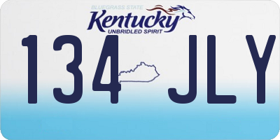 KY license plate 134JLY
