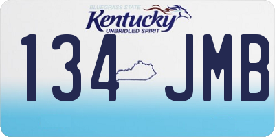 KY license plate 134JMB