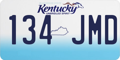 KY license plate 134JMD