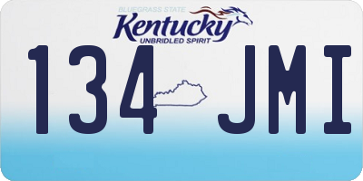 KY license plate 134JMI