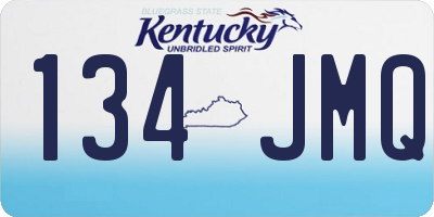 KY license plate 134JMQ