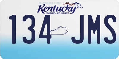 KY license plate 134JMS