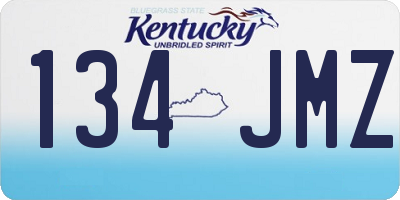 KY license plate 134JMZ