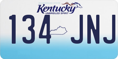 KY license plate 134JNJ