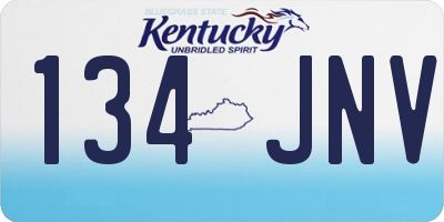 KY license plate 134JNV