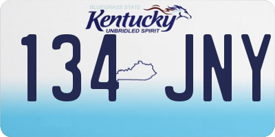 KY license plate 134JNY