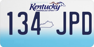 KY license plate 134JPD