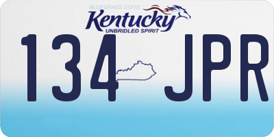 KY license plate 134JPR