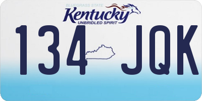 KY license plate 134JQK