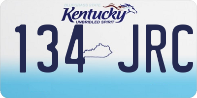 KY license plate 134JRC