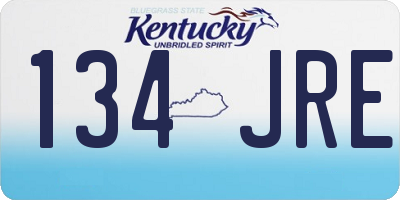 KY license plate 134JRE