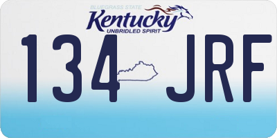 KY license plate 134JRF