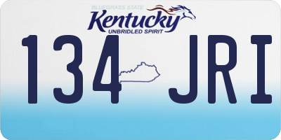 KY license plate 134JRI